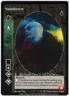 Sundown Advanced Nosferatu Anarchs Unbound Kickstarter V:TES VTES Vampire CCG