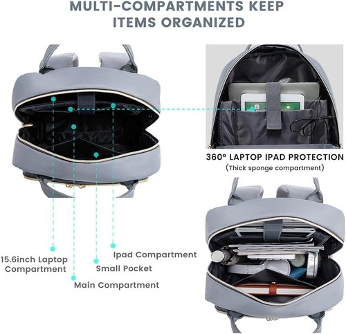 Large Travel Laptop Backpack for Women, Carry On Backpack with USB Charging Port - Picture 12 of 12
