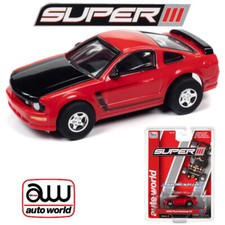 Auto World Super III 2005 Ford Mustang GT Red Version A HO Scale Slot Car