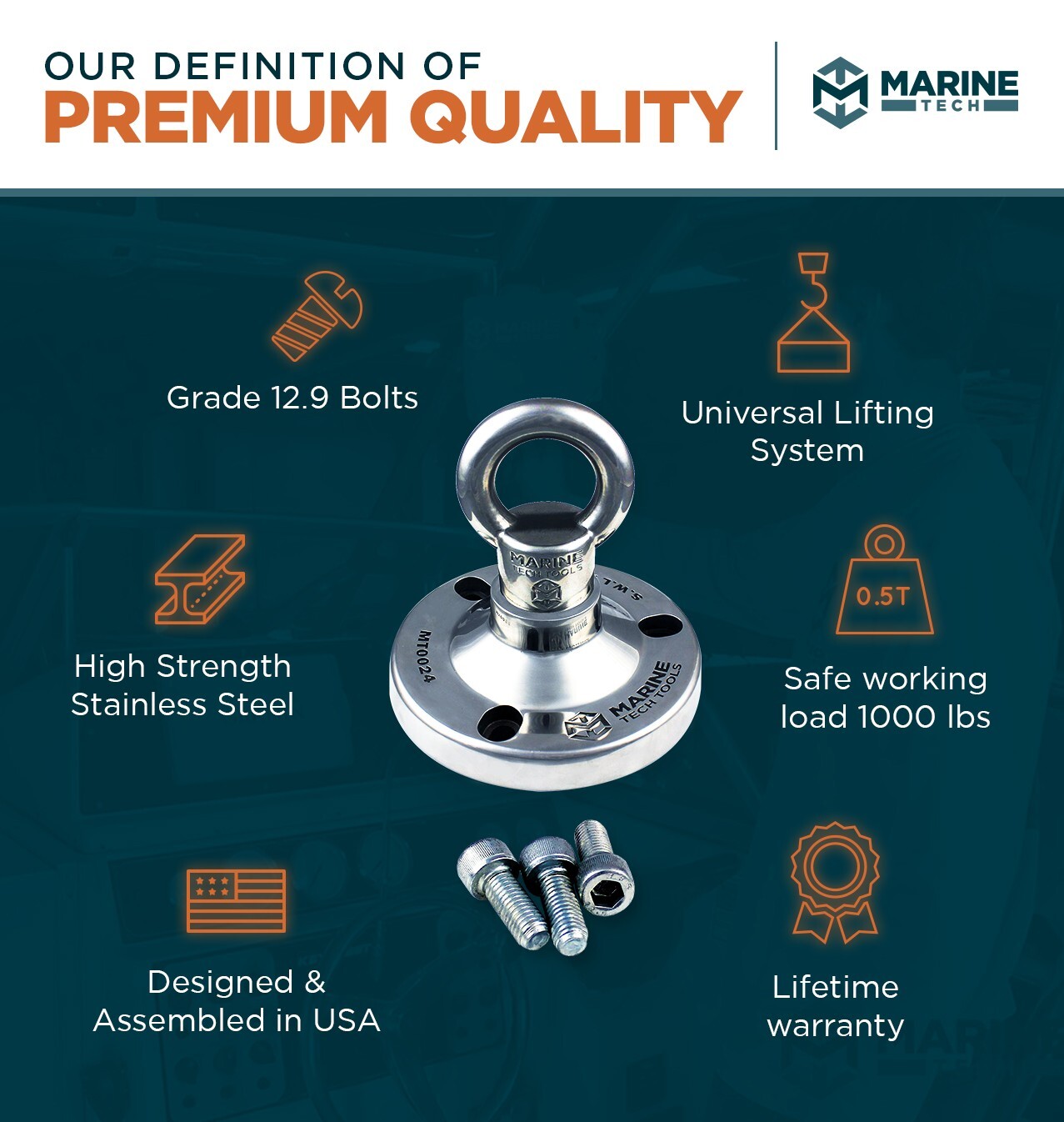 Marine Tech Verado Lifting Kit — Mercury Lifting Ring & Mercury Verado