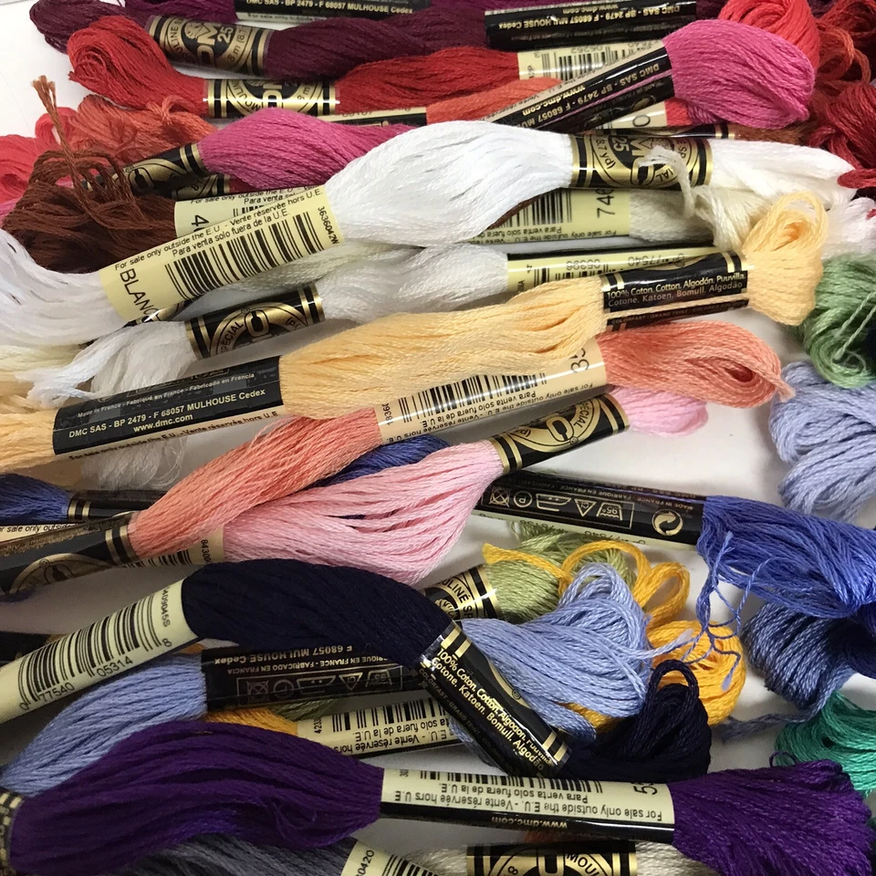 DMC Embroidery Floss Thread 100% Cotton  6 Strand Lot of 130 Skeins  - Image 3 of 4