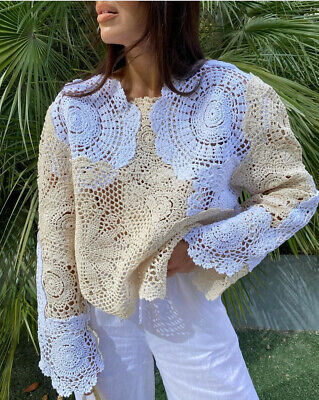 ZARA CROCHET KNIT TOP LIMITED EDITION ECRU / WHITE NEW SS24 ZARA CROCHET KNIT TOP LIMITED EDITION ECRU / WHITE NEW SS24