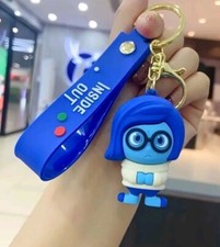 Cute Disney SADNESS Inside OUT 2 PVC Hanger Pendant Keychain Keyring