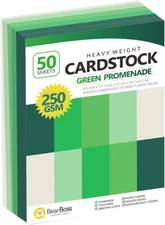 Green Colored Cardstock Thick Paper 50 Sheets, 8.5" X 11" Heavyweight 92Lb Cover