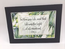 New Handmade 5x7 Matted 4x6 Religious Scripture Inspirational Free Ship 189