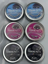 NEW  Gift Set 6 Crazy Aaron's Putty .47oz Mini Tins Black Hot Pink Spring Shower