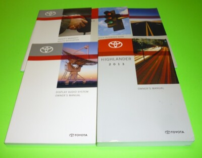2013 TOYOTA HIGHLANDER OWNERS MANUAL SET 13 SE PLUS LIMITED +DISPLAY AUDIO GUIDE