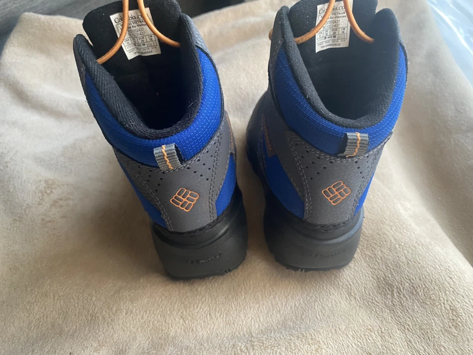 Columbia Boots Rope Tow III Zapatos Juveniles Talla 11 Gris Azul Cuero Impermeable Foto 3 de 4