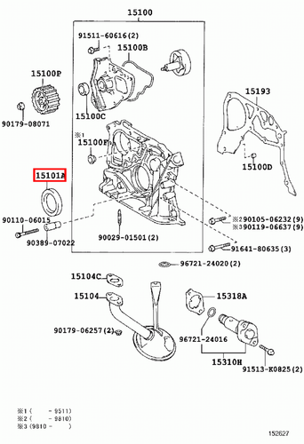 Genuine Hilux LN90 Hilux Surf LN130 2L Front Crankshaft Crank Oil Seal - Picture 13 of 20