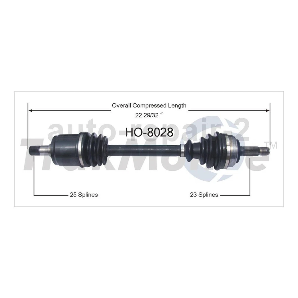 Eje delantero izquierdo derecho CV para Honda Civic TrakMotive 1984~1987 Foto 3 de 3