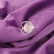 Rose Quartz Gemstone 925 Sterling Silver Ring Handmade Jewelry Gift For Women
