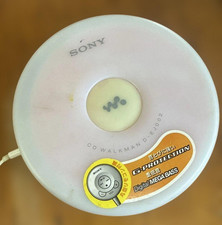 Sony D-EJ002 CD Walkman Portable CD Player White Tested Working Used