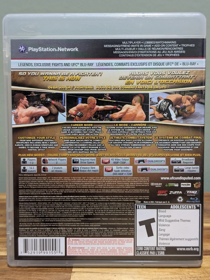 UFC Undisputed 2010 (Sony PlayStation 3, PS3)➡️CIB - Tested - Near Mint 📀! - Image 2 of 4