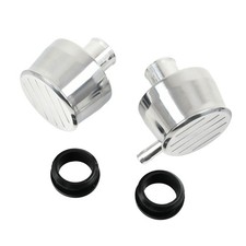 Aluminum Ball Milled Valve Cover Breather W Grommet For Sbc Bbc Sbf Bbf