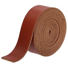 Faux Leather Straps, 1" x 86.6" Leather Strip 2mm Thick, Dark Brown 