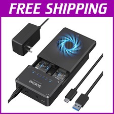 Dual-Bay SSD Enclosure with Automatic Heat Dissipation