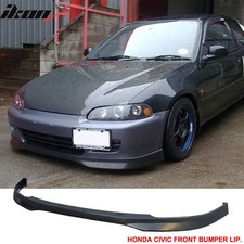 Fits 92-95 Honda Civic Eg Ej Coupe Tr Style Front Bumper Lip Spoiler Splitter Pp