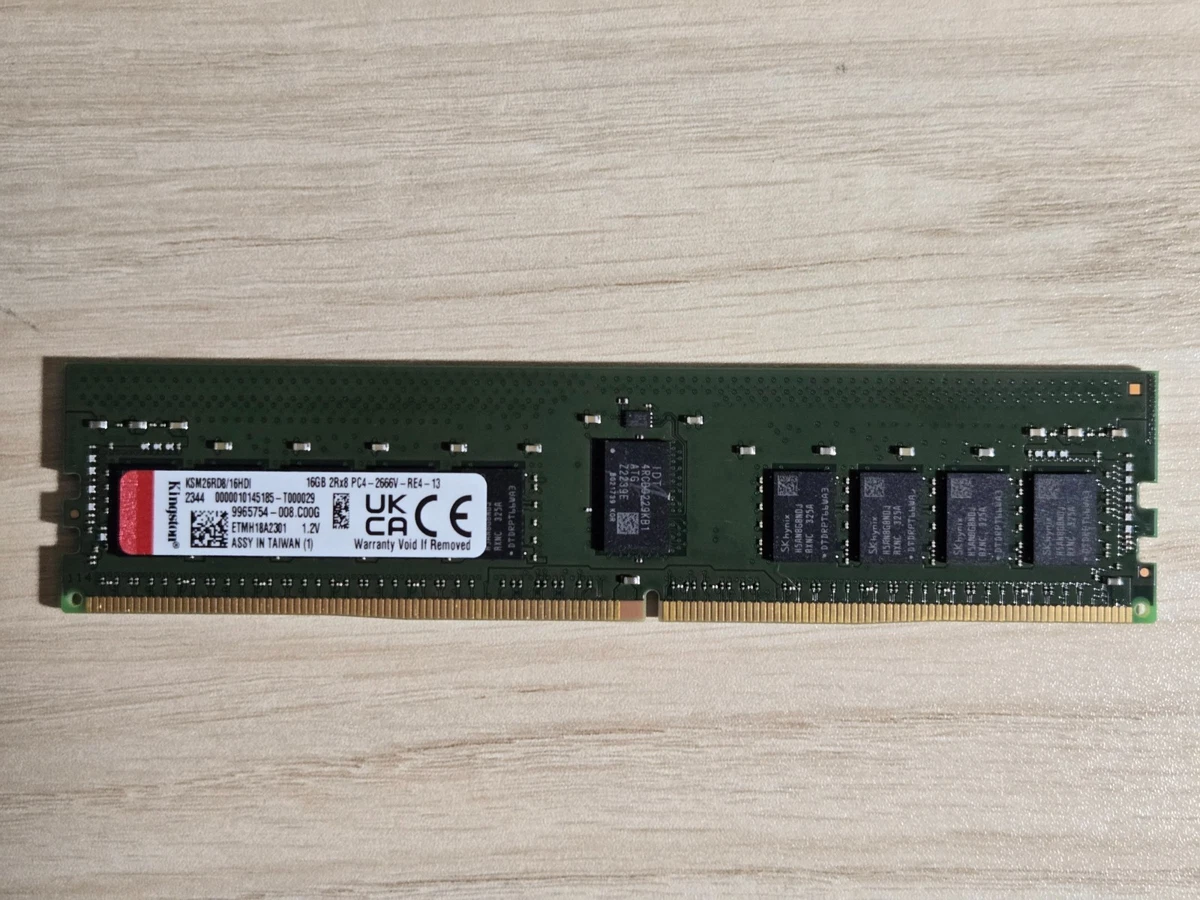 動作品キングストンDDR4 32GB PC4-2666V-RE4-13① PC用DDR4 RAM
