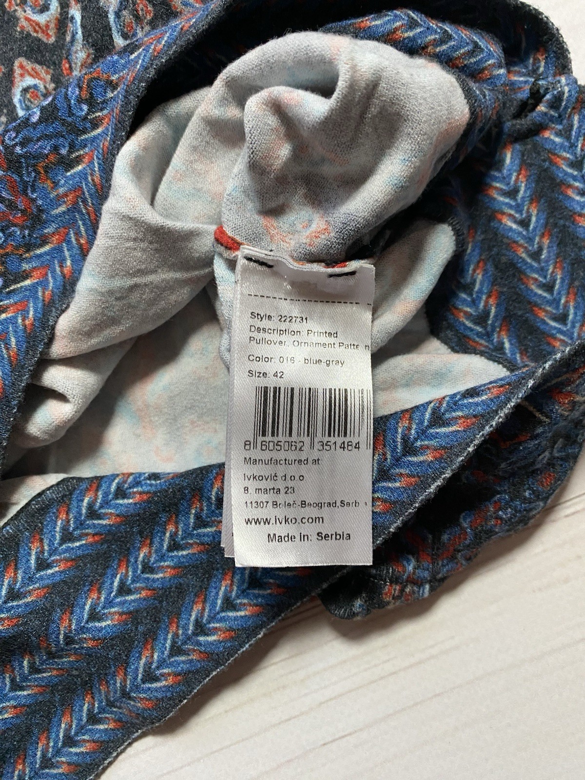 IVKO printed ornament pattern pullover sweater de… - image 4