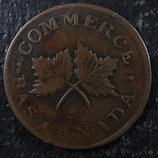 LC-20A2 Un Sou token Joseph Roy Lower Bas Canada Montreal Québec Breton 671