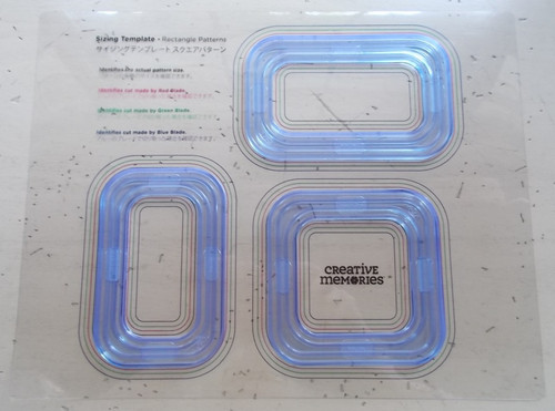 Creative Memories Rectangle Sizing Template HTF M