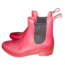Capelli New York Chelsea Rain Boots Dark Burgundy Womens Size 8 New Red Wellies