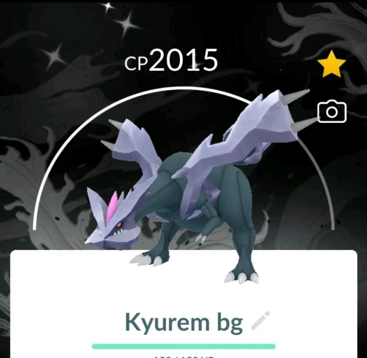 Pokèmon Go SHINY KYUREM WITH BLACK UNOVA SPECIAL BACKGROUND/UNOVA TOUR