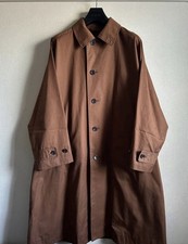 UNIQLO U (Lemaire) Light Cotton Gabardine Balmacaan Coat - Brown / Size L