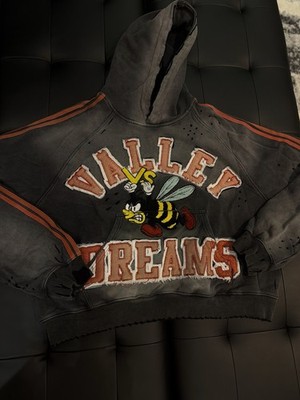 Size XL Vale Pullover Hoodie Authentic Valley Vale Forever Black Red Bumble Bee