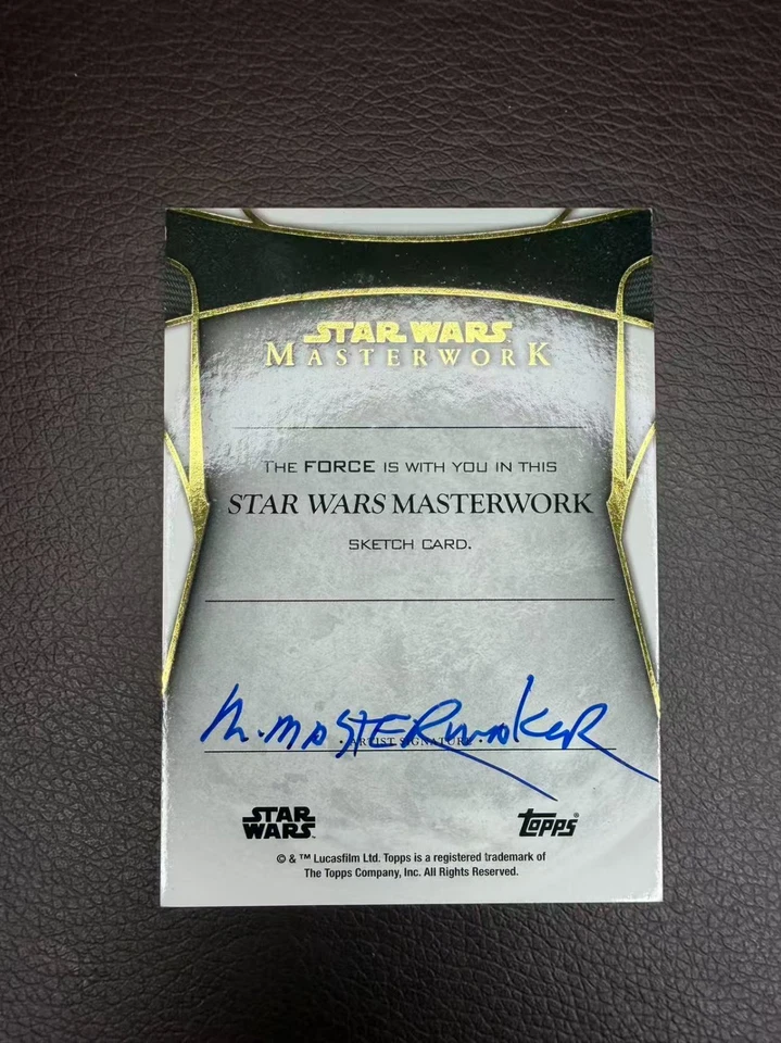 2024 Topps Star Wars Masterwork Dooku & Qui-Gon Sketch Card by Mike Mastermaker - Image 2 of 2