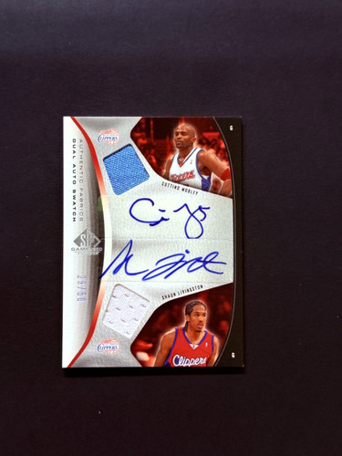 2006-07 Upper Deck SP Game Used Dual Auto Swatch Cuttino Mobley/Livingston /50
