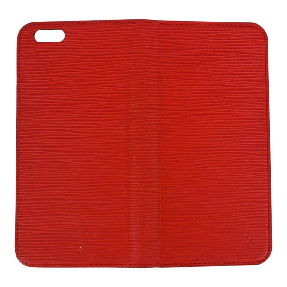 Funda de teléfono Louis Vuitton roja de cuero Epi para iPhone 6+ Foto 3 de 4