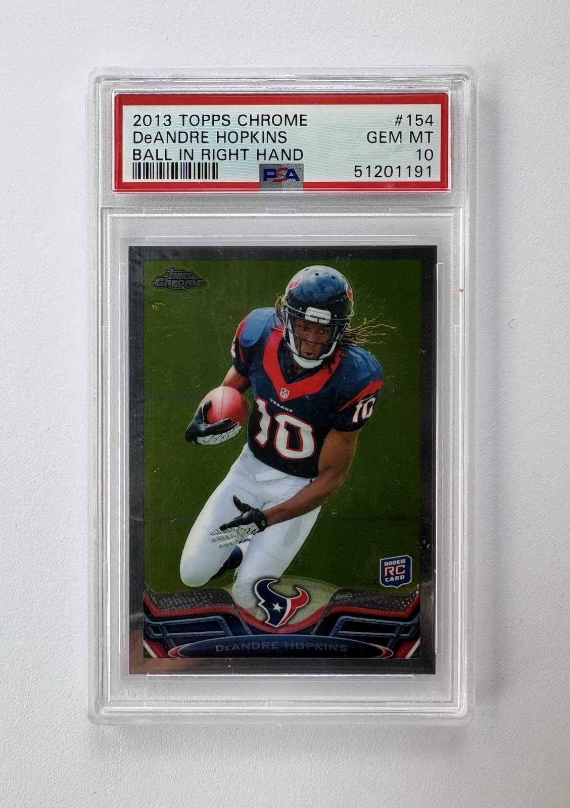 DeAndre Hopkins Topps Chrome #154 Ball in Right Hand
