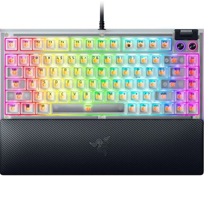 Razer - Blackwidow V4 75% Wired Mechanical Orange Switch Gaming Keyboard with...