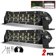 2x 8" inch LED Work Light Bar Flood Spot Combo Fog Offroad Driving SUV ATV Truck