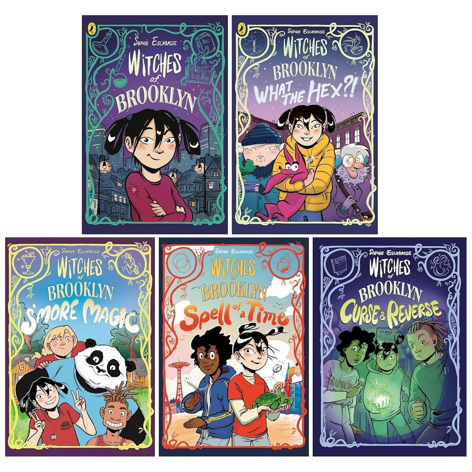 Witches of Brooklyn Graphic Novel Series By Sophie Escabasse 5 Books Set