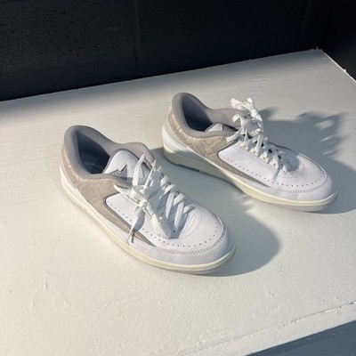 Jordan 2 Low White/Cement Grey-Sail no shoe pads