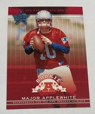 2002 Leaf Rookies & Stars Rookie Major Applewhite 238 RC Card-Longhorns-Patriots. rookie card picture