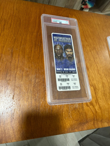 RARE 2015 FULL Boxing Ticket FLOYD  Mayweather JR vs MANNY Pacquiao PSA 8