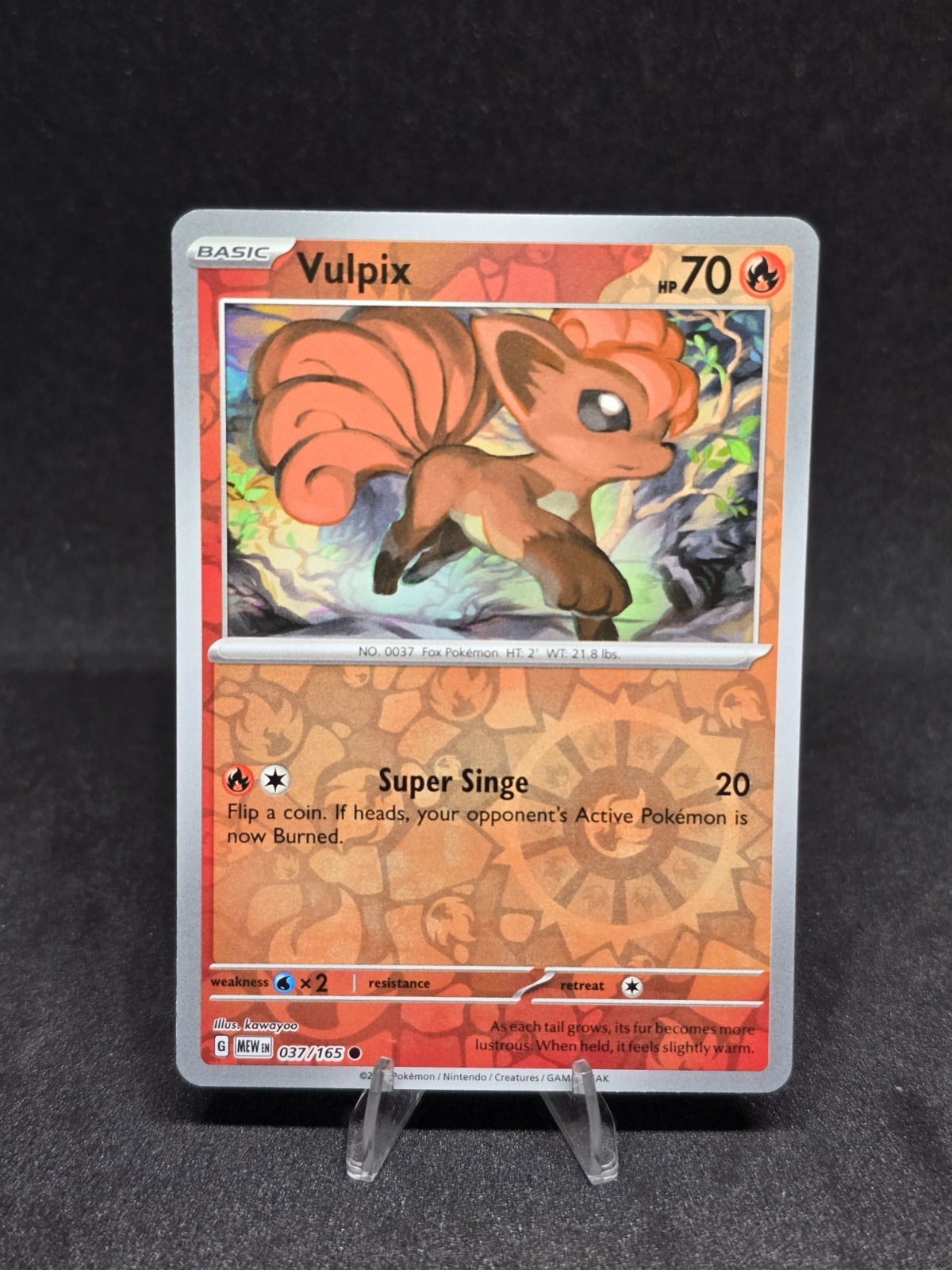 Pokémon TCG Vulpix 037/165 Sv: Scarlet & Violet 151 Common Reverse Holo NM