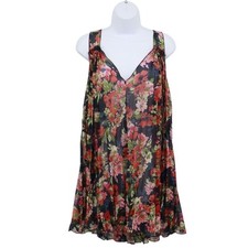 Black Sheep Pleated Mini Dress Womens XS Black Coquette Fairycore Bloomcore Boho