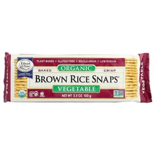Organic Baked Crisp Brown Rice Snaps®, Vegetable, 3.5 oz (100 g)