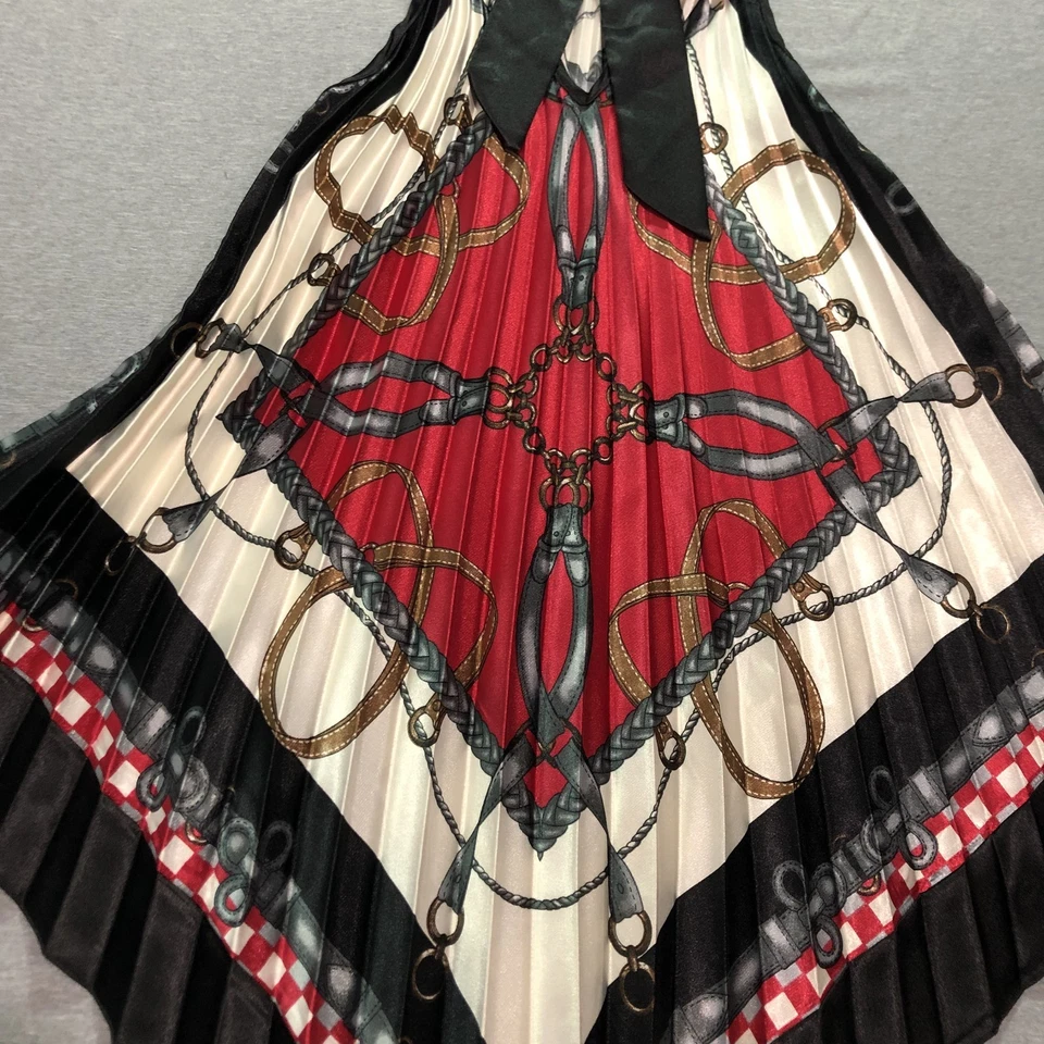 Blusa Monaco Mujer L Acordeón Cinturón Abstracto Femenino Indie Retro Artística Negra Foto 4 de 4