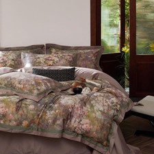 Vintage Floral Duvet Cover Set - King Size, 100 Long Staple Cotton Percale,