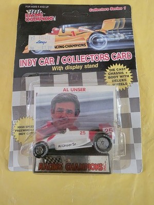 1989 Racing Champions Indy Car Al Unser, Sr. 1/64 Collectors Series 1 with stand