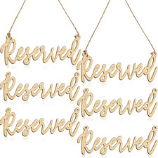 Hanging Wooden Reserved Sign Rustic Unfinished Wedding Reserved Seating Sign wit