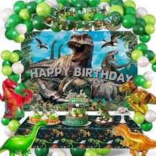 Dinosaur Birthday Party Decorations Kit for Boys - Dino Party Supplies with T...