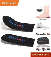 Dr.Foot Heel Lift Inserts - Adjustable Height Insoles for Leg Discrepancies