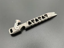 Ketuo Pocket Prybar With Integrated Belt/Cord Cutter Stonewashed Finish Titanium