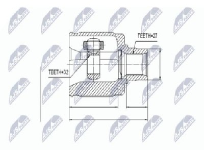 Original NTY Gelenksatz Antriebswelle NPW-HD-019 für Honda